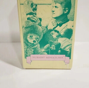 VTG 1990s  Raikes Bears Nursery Miniature -Alison with Cradle.